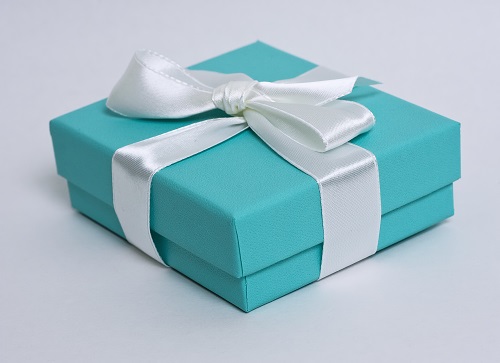 Jewelry branding Tiffany blue box