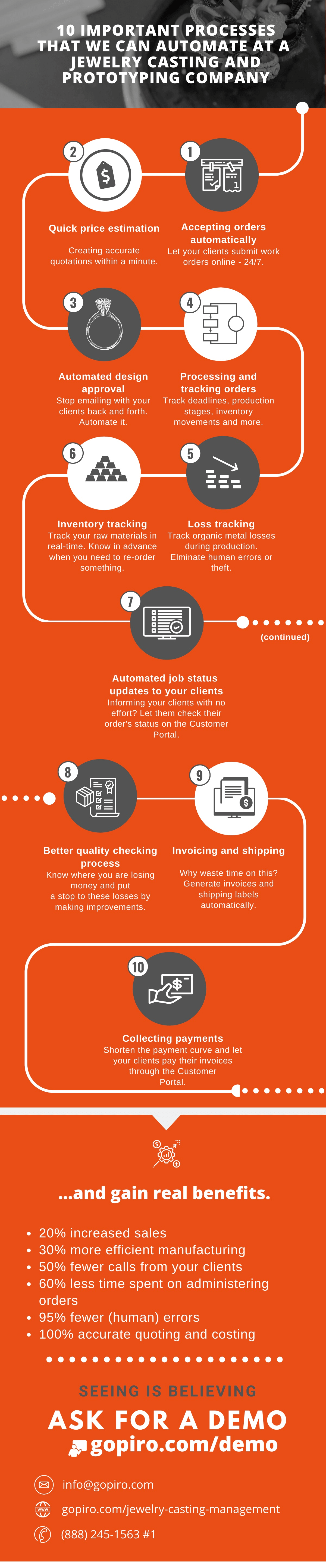 Jewelry casting software infographic