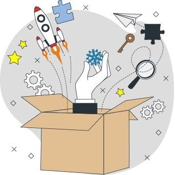 Graphic showing challenges of reinventing the wheel in ERP adoption