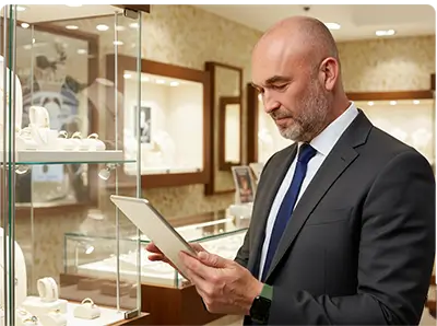 Jeweler tracking production with PIRO jewelry management software