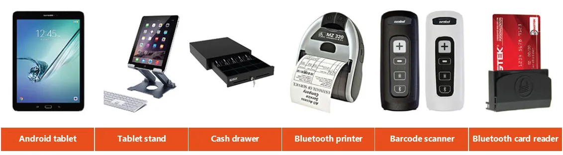 Jewelry sales mobility enabled by portable POS hardware and Android app