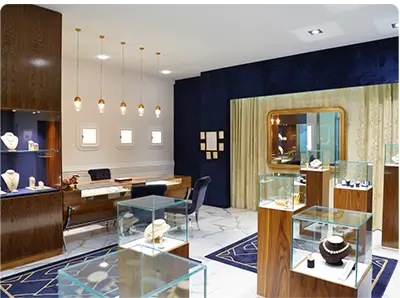 Modern jewelry store using PIRO jewelry management software